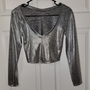 Silver fashion top